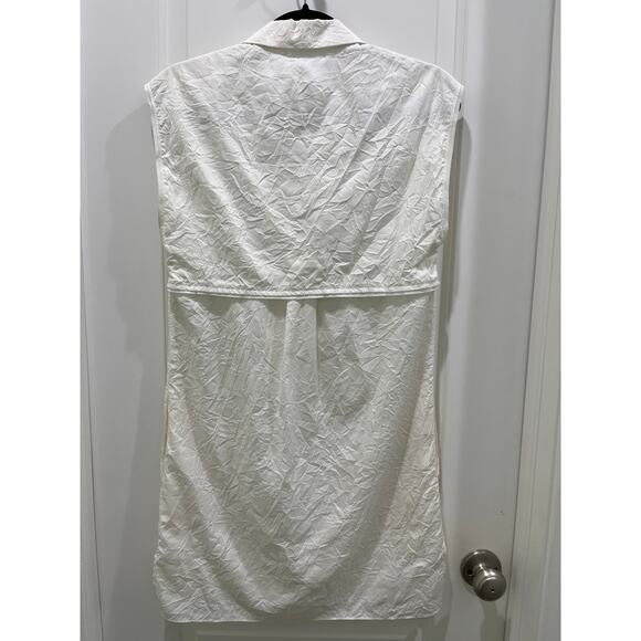 Rag And Bone White Crinkle Fabric Mini Dress SIZE 0 - Picture 8 of 10
